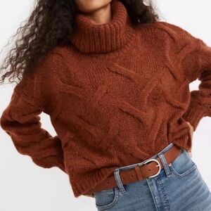 Somervell Modern Cable Turtleneck Sweater